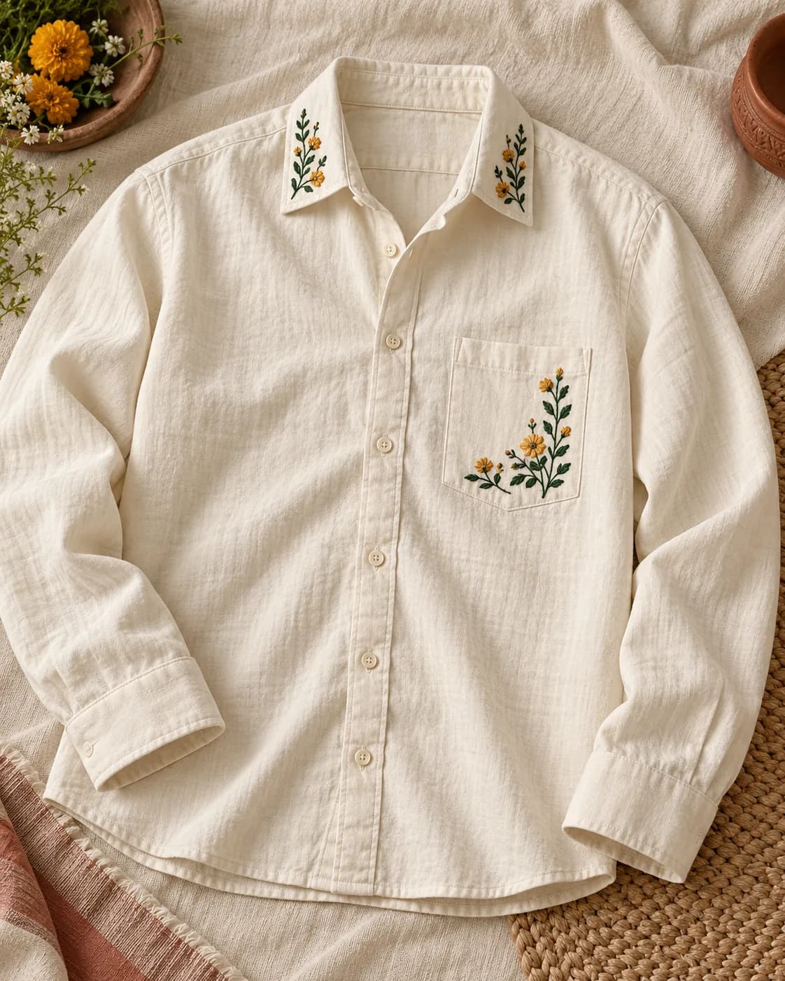 Embroidered men's shirts