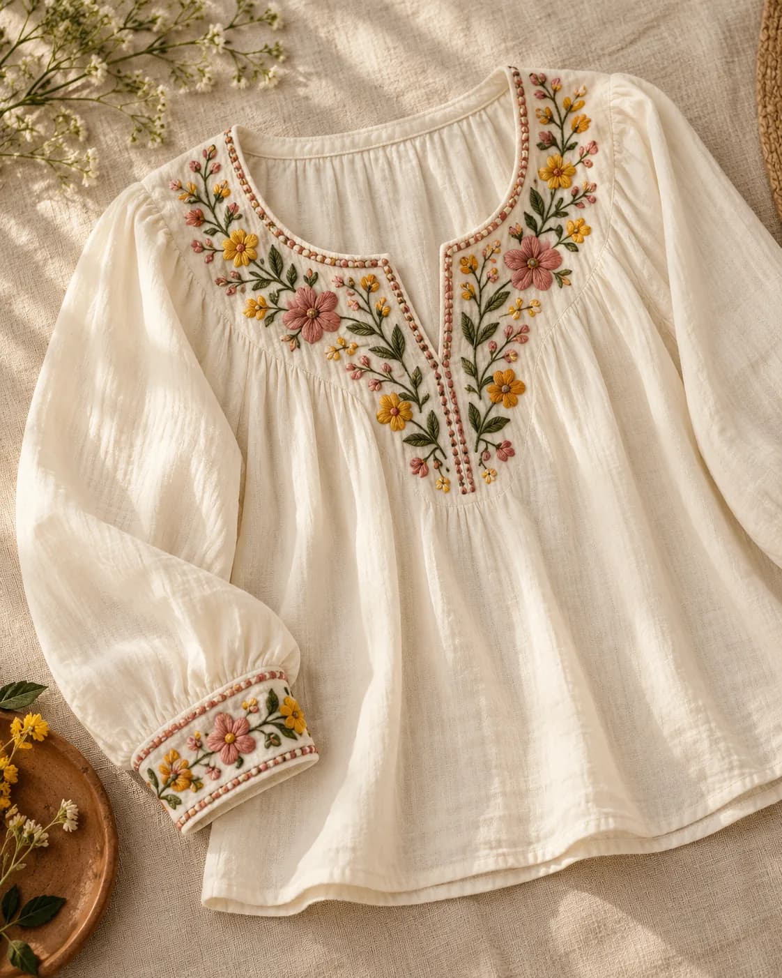 Embroidered women's tops